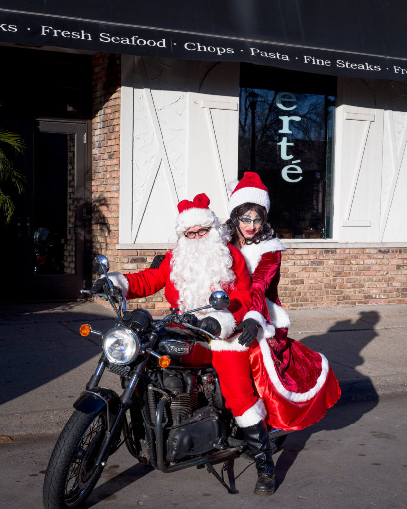 santalawyer and mrs. claus on the trusty triumph